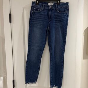 PAIGE Women's Dark Blue Ankle Jeans